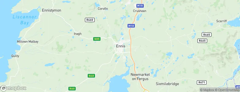 Ennis, Ireland Map