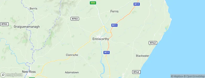 Enniscorthy, Ireland Map
