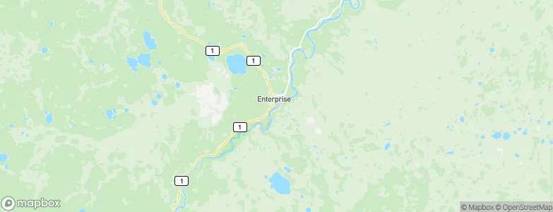 Enterprise, Canada Map