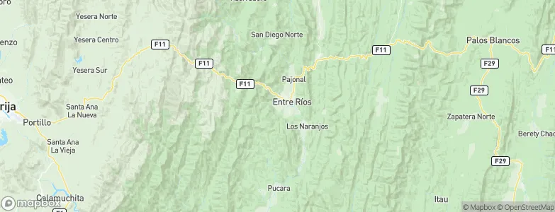 Entre Ríos, Bolivia Map