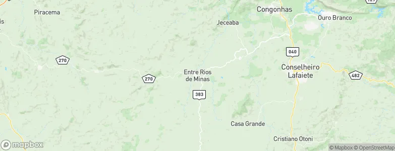 Entre Rios de Minas, Brazil Map