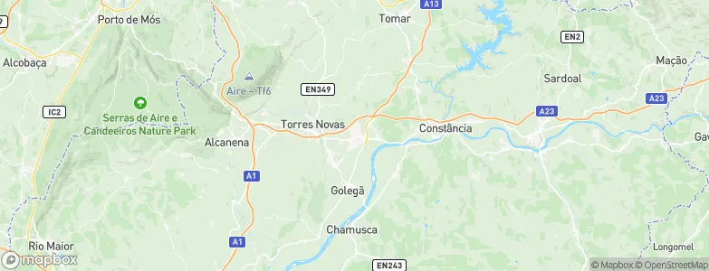 Entroncamento Municipality, Portugal Map