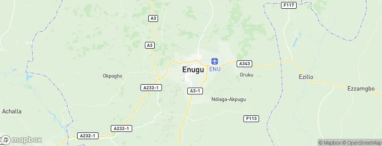 Enugu, Nigeria Map