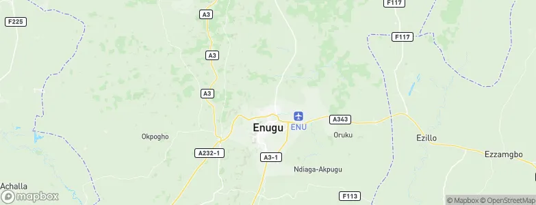Enugu State, Nigeria Map