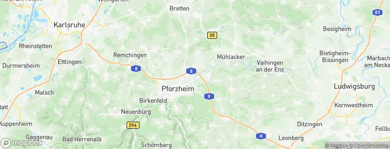 Enzkreis, Germany Map