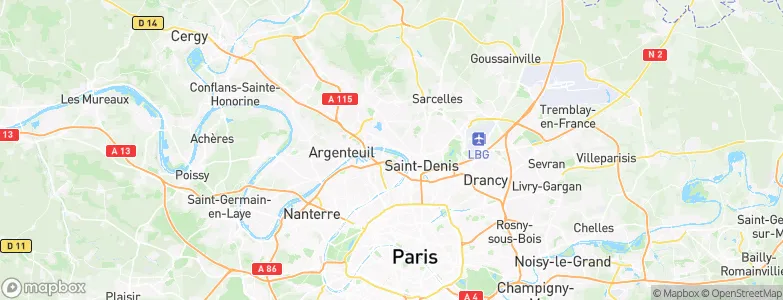 Épinay-sur-Seine, France Map