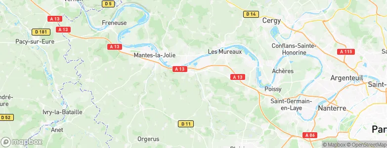 Épône, France Map
