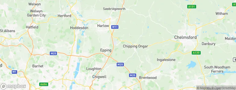 Epping Forest District, United Kingdom Map