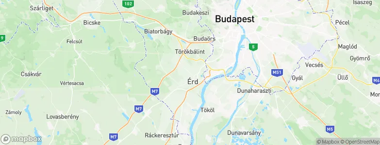 Érd, Hungary Map