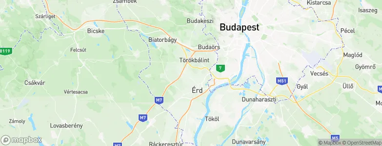 Érd-Parkváros, Hungary Map