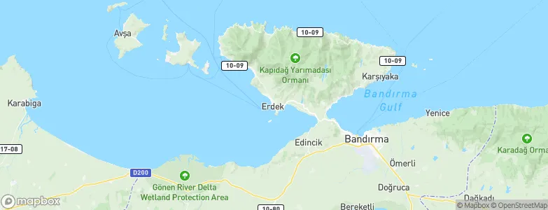 Erdek, Turkey Map