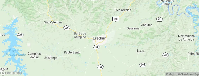 Erechim, Brazil Map