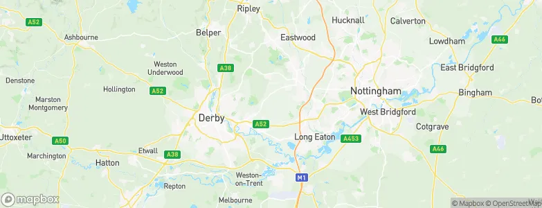 Erewash District, United Kingdom Map