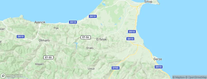 Erfelek, Turkey Map