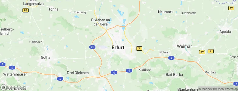 Erfurt, Germany Map
