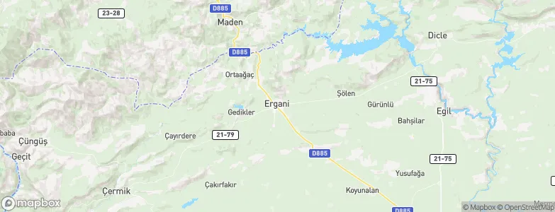 Ergani, Turkey Map