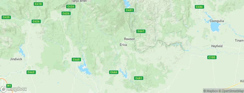 Erica, Australia Map