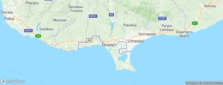 Erími, Cyprus Map