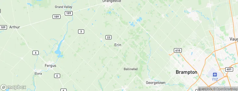 Erin, Canada Map