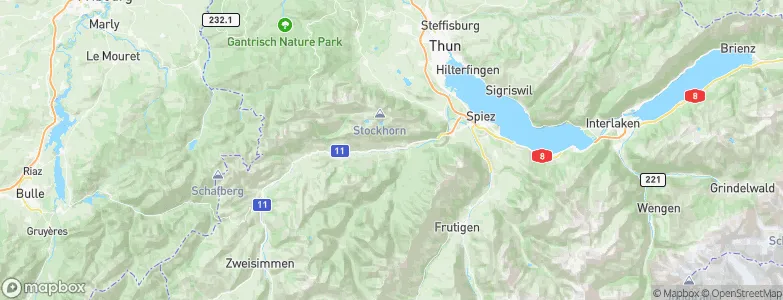 Erlenbach im Simmental, Switzerland Map