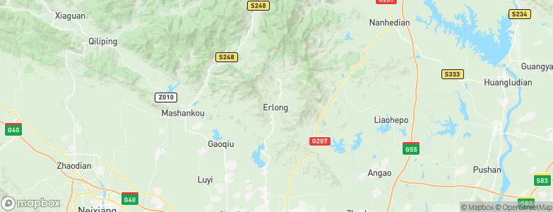 Erlong, China Map