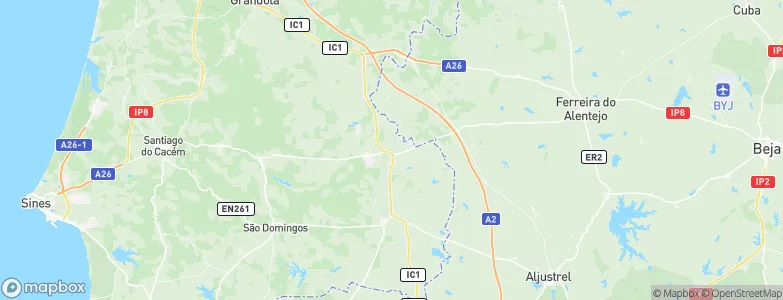 Ermidas-Sado, Portugal Map