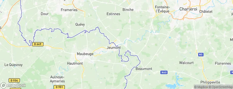 Erquelinnes, Belgium Map