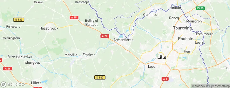 Erquinghem-Lys, France Map