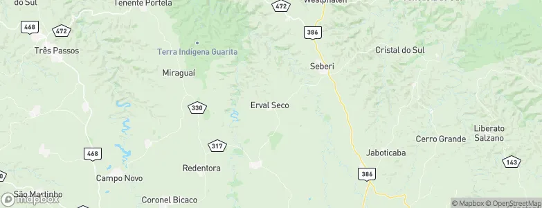 Erval Seco, Brazil Map