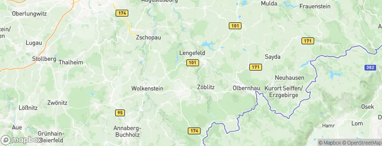Erzgebirgskreis, Germany Map