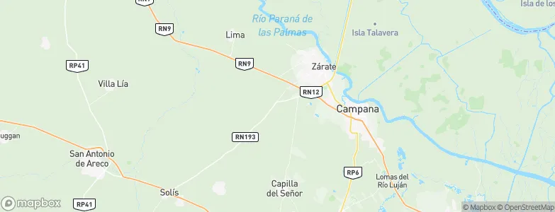 Escalada, Argentina Map
