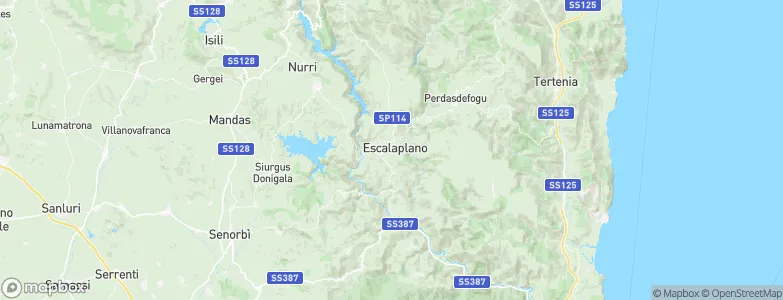 Escalaplano, Italy Map