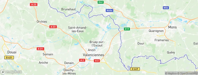 Escautpont, France Map