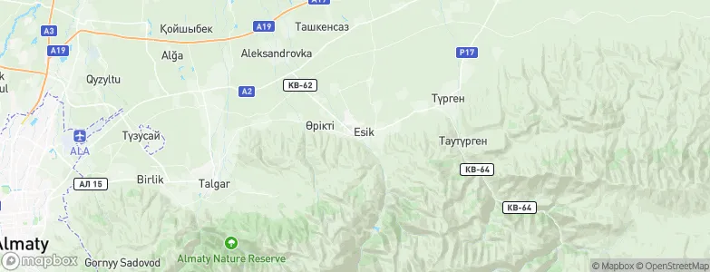 Esik, Kazakhstan Map