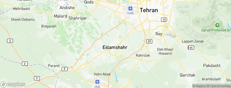 Eslāmshahr, Iran Map