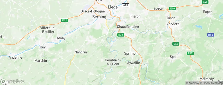 Esneux, Belgium Map