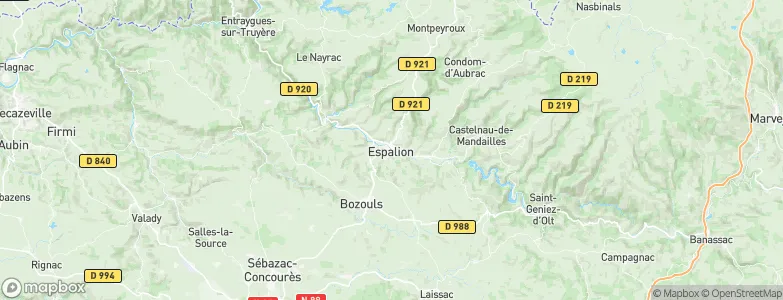 Espalion, France Map