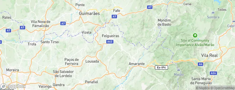 Espinca, Portugal Map