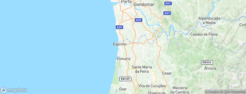 Espinho Municipality, Portugal Map