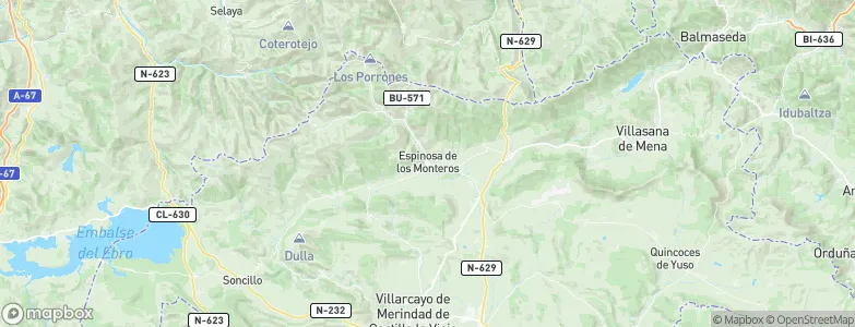 Espinosa de los Monteros, Spain Map