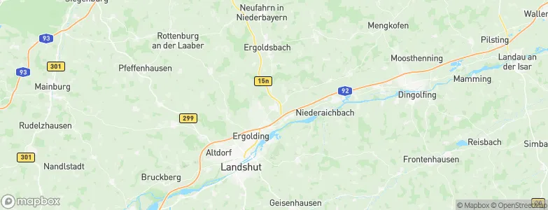 Essenbach, Germany Map