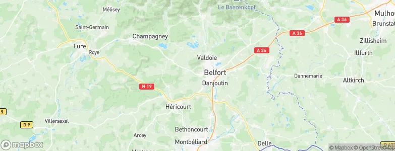 Essert, France Map