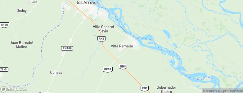 Estación Ramallo, Argentina Map