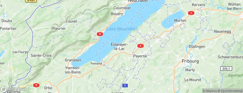 Estavayer-le-Lac, Switzerland Map