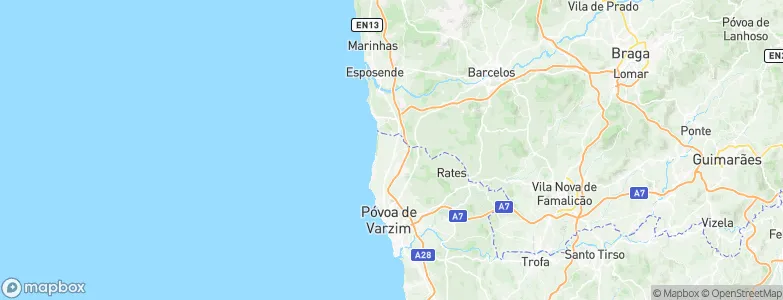 Estela, Portugal Map