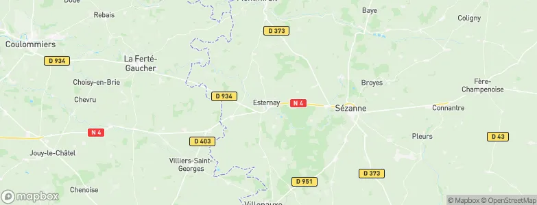 Esternay, France Map