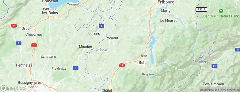 Estévenens, Switzerland Map