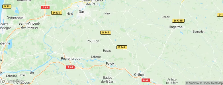 Estibeaux, France Map