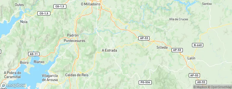 Estrada, A, Spain Map