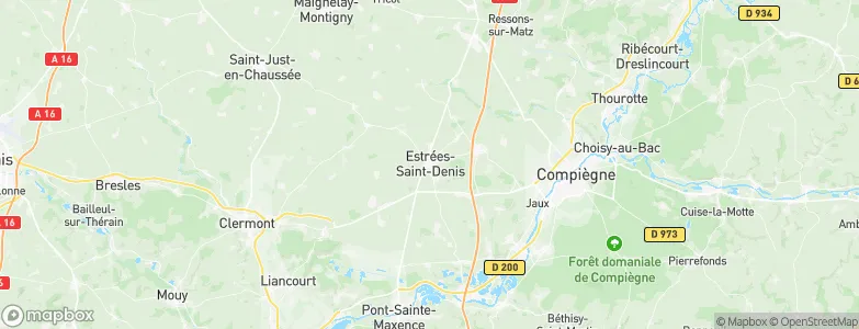Estrées-Saint-Denis, France Map